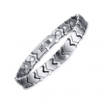 High Quality Classical Style Titanium Steel Jewelry Magnetic Care Bracelets for Men TBRM-025