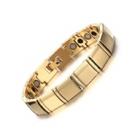 Wholesale Fashion Mens Braccelets 11mm Gold Plated Tungsten Steel Jewelry WBRM-003