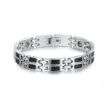 China fashion jewelry micro energy magnetic bangles with carbon fibre BR-083