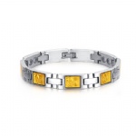 Fashion Religious Jewelry Buddha Magnetic Health Care Bangles 316L Stainless Steel Jewelry BR-087M