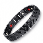 Custom Stainless Steel Jewelry Heart-shaped Titanium Steel Magnetic Health Care Bangles SBRM-005