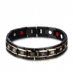 Popular Buddhist Jewelry Six Words Design Health Care Bracelets Titanium Steel Jewelry SBRM-009-2