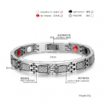 With carbon fiber health care magnet titanium steel men's bracelet SBRM-026