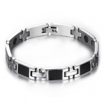 Magnetic health care bracelet with carbon fiber, titanium steel bracelet SBRM-057