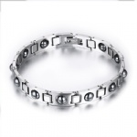 Titanium steel black gallstone magnetic health care men bracelet bracelet SBRM-059