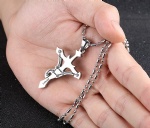 Stainless steel constellation cross pendant SP435