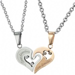 Double Heart Design Stainless Steel Pendant SP537