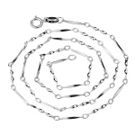 925 sterling silver tile chain SSC06