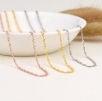 925 sterling silver water wave chain SSC09