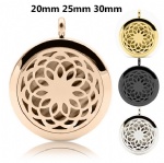 Flower Design Stainless Steel Aromatherapy Essential Oil Diffuser Pendants AP043