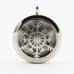 Snowflake Designs Stainless Steel Aromatherapy Jewelry Locket Pendants AP044