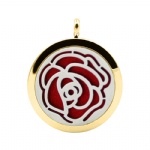 Stainless Steel Aromatherapy Oil Diffuser Locket Pendants DP045