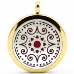 Stainless Steel Aromatherapy Oil Diffuser Locket Pendants DP021