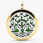 Stainless Steel Aromatherapy Oil Diffuser Locket Pendants DP027