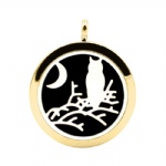 Stainless Steel Aromatherapy Oil Diffuser Locket Pendants DP035