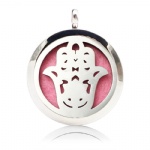 Stainless Steel Aromatherapy Oil Diffuser Locket Pendants DP043