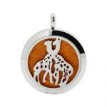 Stainless Steel Aromatherapy Oil Diffuser Locket Pendants DP044