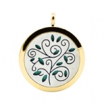 Stainless Steel Aromatherapy Oil Diffuser Locket Pendants DP050