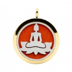 Stainless Steel Aromatherapy Oil Diffuser Locket Pendants DP053