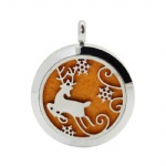 Stainless Steel Aromatherapy Oil Diffuser Locket Pendants DP056