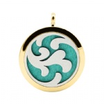 Stainless Steel Aromatherapy Oil Diffuser Locket Pendants DP066