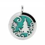 Stainless Steel Aromatherapy Oil Diffuser Locket Pendants DP067