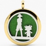 Stainless Steel Aromatherapy Oil Diffuser Locket Pendants DP073