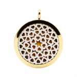 Stainless Steel Aromatherapy Oil Diffuser Locket Pendants DP077