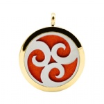 Stainless Steel Aromatherapy Oil Diffuser Locket Pendants DP078