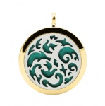 Stainless Steel Aromatherapy Oil Diffuser Locket Pendants DP085