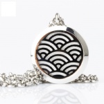 Stainless Steel Aromatherapy Oil Diffuser Locket Pendants DP087