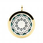 Stainless Steel Aromatherapy Oil Diffuser Locket Pendants DP088