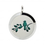 Stainless Steel Aromatherapy Oil Diffuser Locket Pendants DP092