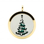 Stainless Steel Aromatherapy Oil Diffuser Locket Pendants DP094
