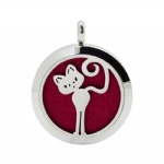 Stainless Steel Aromatherapy Oil Diffuser Locket Pendants DP098