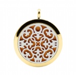Stainless Steel Aromatherapy Oil Diffuser Locket Pendants DP102