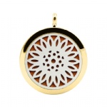 Stainless Steel Aromatherapy Oil Diffuser Locket Pendants DP107
