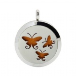 Stainless Steel Aromatherapy Oil Diffuser Locket Pendants DP114