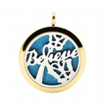 Stainless Steel Aromatherapy Oil Diffuser Locket Pendants DP118