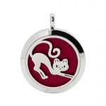 Stainless Steel Aromatherapy Oil Diffuser Locket Pendants DP134