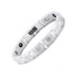 Magnetic Health Bracelet Ceramic Black Gallstone Stainless Steel Bracelet CBRM-006