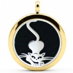 Stainless Steel Aromatherapy Oil Diffuser Locket Pendants DP155