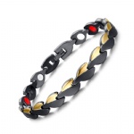 2016 new design steel magnetic health bracelet 8.5mm magnetic care bracelet SBRM-031