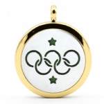 Stainless Steel Aromatherapy Oil Diffuser Locket Pendants DP192