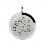 Stainless Steel Aromatherapy Oil Diffuser Locket Pendants DP195
