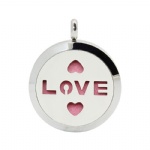 Stainless Steel Aromatherapy Oil Diffuser Locket Pendants DP215