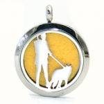 Stainless Steel Aromatherapy Oil Diffuser Locket Pendants DP228