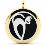 Stainless Steel Aromatherapy Oil Diffuser Locket Pendants DP229