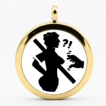 Stainless Steel Aromatherapy Oil Diffuser Locket Pendants DP243