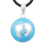 Fashion Blue Footprint Design Pregnant Bola Pendants HBP005